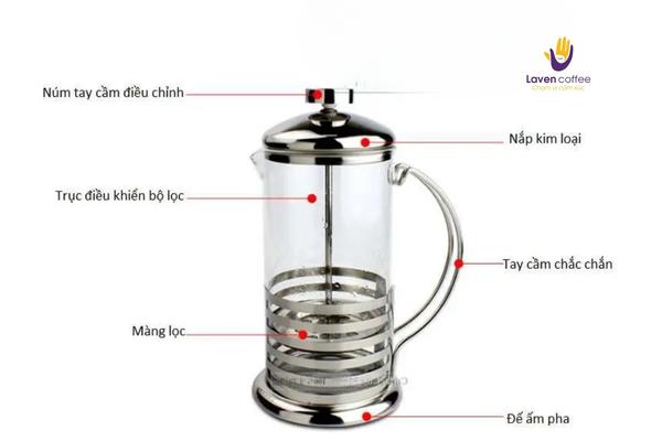 French Press, tỷ lệ giữa nước và cà phê là một yếu tố quan trọng để tạo ra một ly cà phê ngon